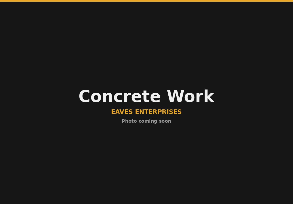 Concrete driveway pour