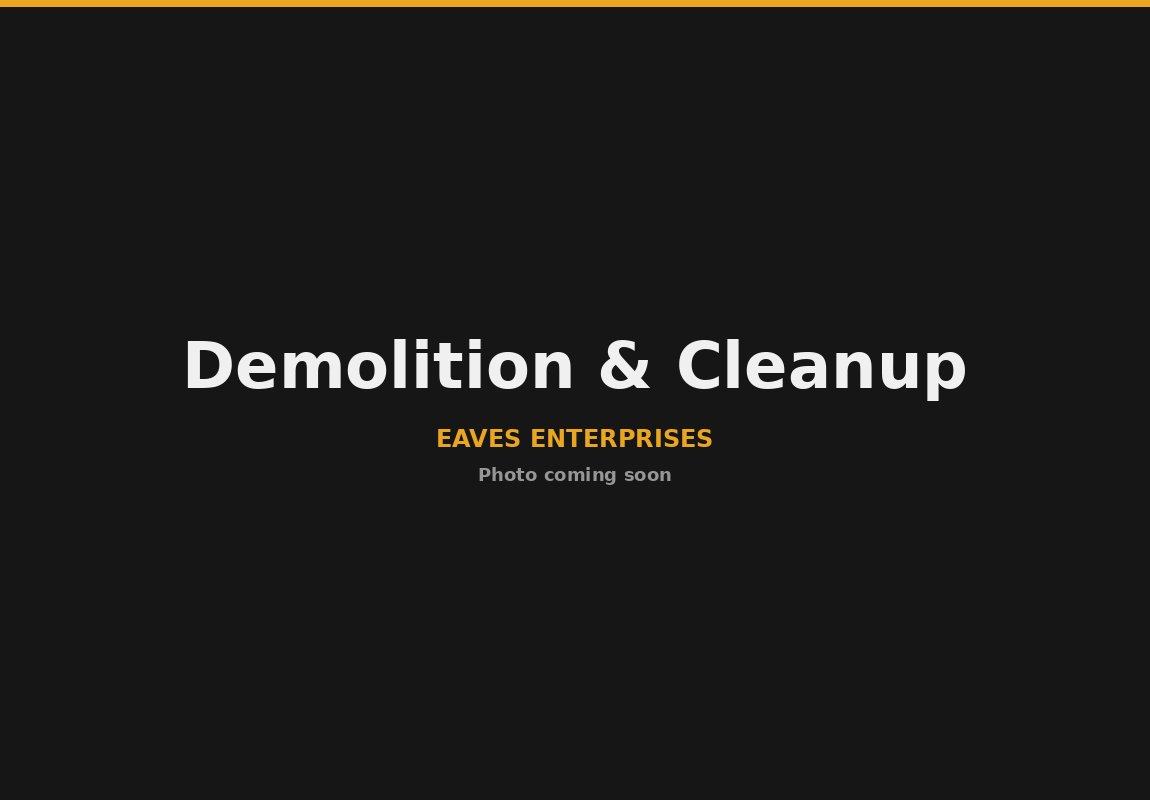 Demolition and debris haul-off in Central Mississippi