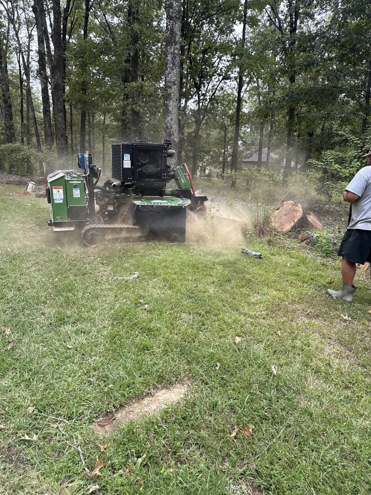 Skid steer grading dirt work in Central Mississippi