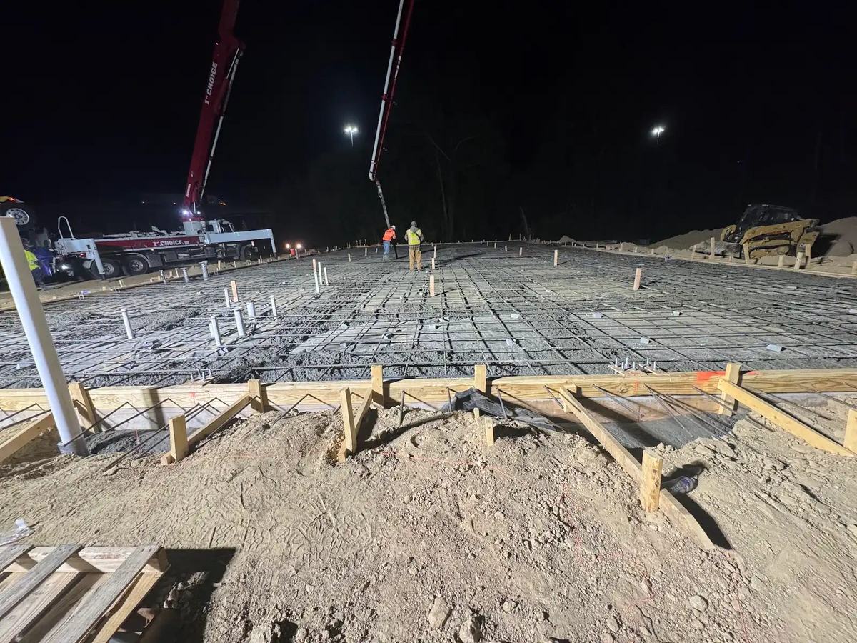Commercial concrete project by Eaves Enterprises